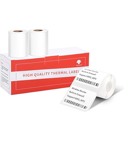 Thermal Labels 30x20mm For Phomemo Printers - 320 Labels/Roll Black On White