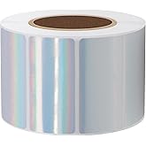 Hybsk Holographic Silver Thermal Sticker Rainbow Direct Thermal Labels for Shipping, Barcodes, Address, Compatible with Rollo Label Printer & Zebra Desktop Printers (2"x1")