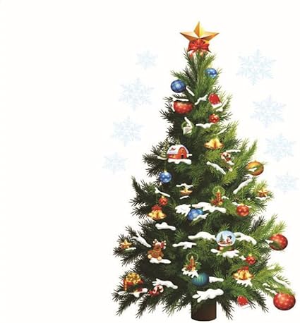 Albero Di Natale A Muro Amazon.Fablcrew Adesivo Di Parete Di Albero Di Natale Amazon It Casa E Cucina