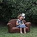 Keet Roundy Microsuede Children's Sofa, Brown