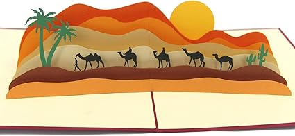 Amazon Cutepopup インスピレーショナルポップアップカード 砂漠のデザインの意味のある引用と旅 洗練されたディテール 恋人 友人 同僚 家族への素晴らしい手作りギフト あらゆる機会に グリーティングカード 文房具 オフィス用品