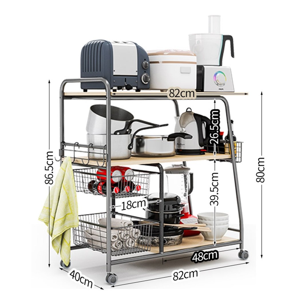 Chen Carretilla de cocina creativa que puede mover ...