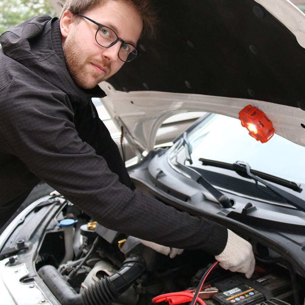 NoOne Car Safety Kit, Multi Functional Roadside Assistance Emergency Kits- First Aid Kit, Jumper Cables, LED Warning Light, Orange Strong Bag, Work Gloves, Tools: Automotive