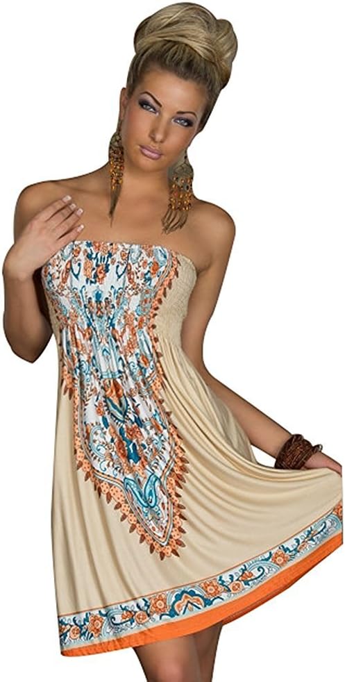 Initial Clearence Women Coverup Dress Strapless Beach Dress Bathing Suit Swimwear Coverups