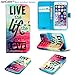 iPhone 6S Plus Case, iPhone 6 Plus Case, JanCalm [Kickstand] Pattern Premium PU Leather Wallet [Card/Cash Slots] Flip Case Cover for  iPhone 6/6S Plus + Crystal Pen (Live The Life You Love)