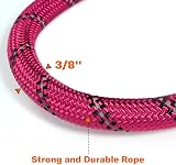 Taglory Rope Dog Lead 1.0 cm 1.5 m Reflective Padded Handle Hotpink Small Dogs view 3
