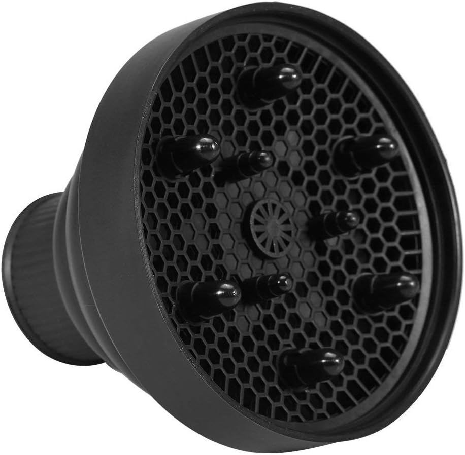 Silicone Hairdryer Diffuser Folding Hair Blower Professional Salon Hairdressing Styling Tool Universal Hood Cover ( Color : Black )