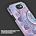 TJS Samsung Galaxy J3 Emerge/J3 Prime/Amp Prime 2/Express Prime 2/Sol 2/J3 Mission/J3 Luna Pro/J3 Eclipse Case, With [Tempered Glass Screen Protector] Hybrid Shockproof Phone Case Armor (Mandala)