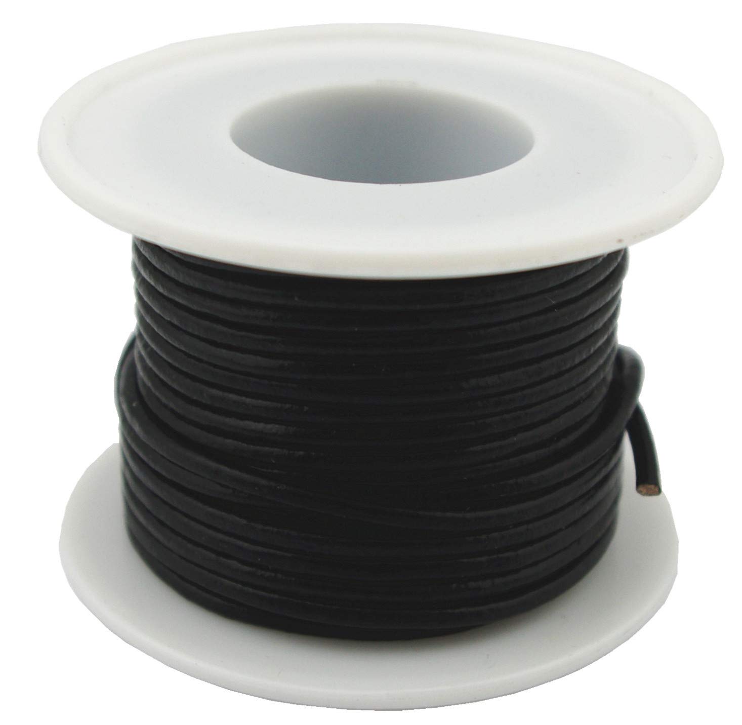 Photo 1 of Glory Qin Soft Round Genuine Jewelry Leather Cord Leather Rope (Black 3mm 10 Yards)