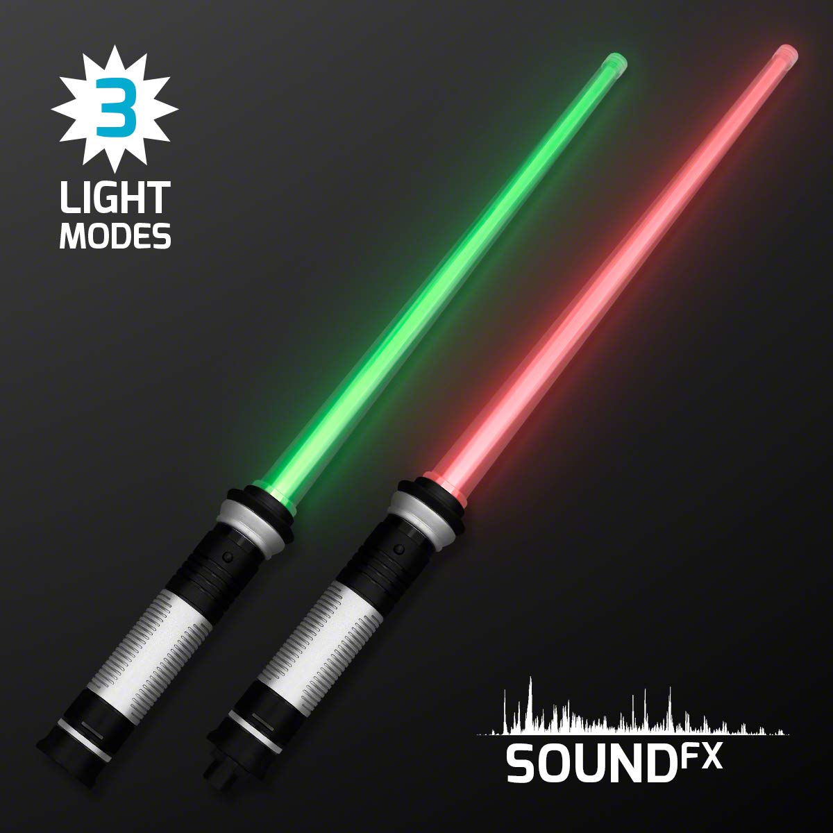 FlashingBlinkyLights Deluxe Double Sided Light Up Saber with Color Change Lights & Sound Effects