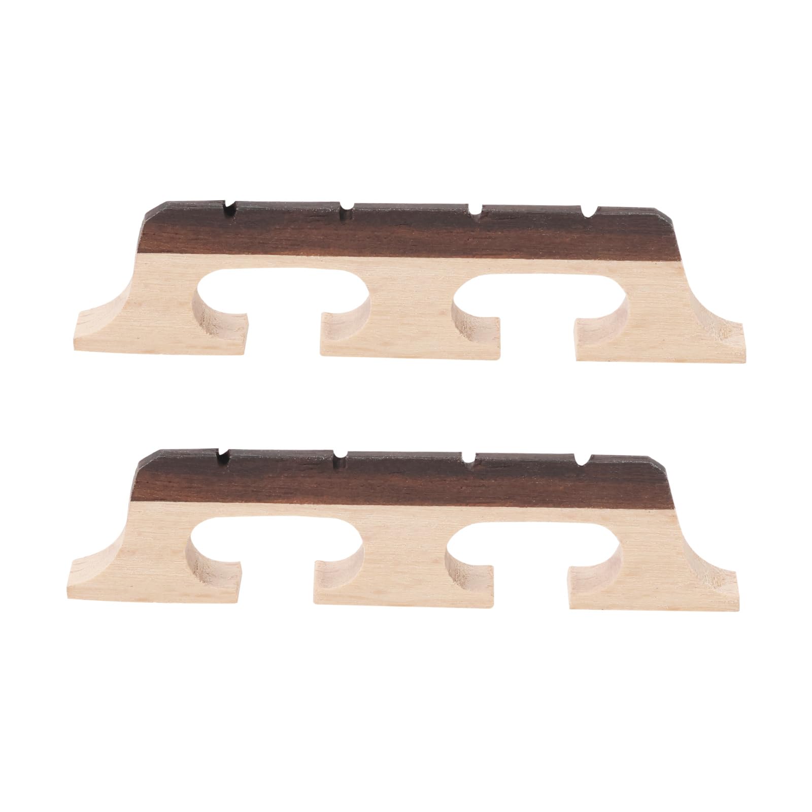 LT Easiyl 2PCS Bridge Replacement Accessories 4 String Three-Legged Ebony Maple Banjo Bridge Compatible with Banjo Guitar Ukulele