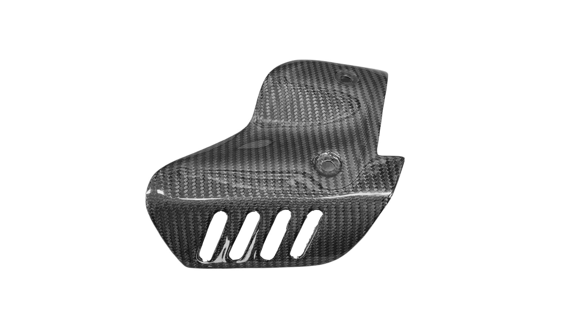 Carbon Fiber Exhaust Cover For Ducati 848 / 1098 / 1198 (2007-2012) - 3K Twill Weave