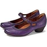 SHODENSE Women Retro Purple Chunky Heel Mary Jane Shoes Round Toe Ankle Strap Dress Pumps Sandals 2 inch Mid Block Heel Mary Janes Two Tone Matte Buckle Cute Wedding Casual Violet 7 M US