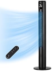 Uthfy 46" Tower Fan With Remote, 28ft/s Fan for