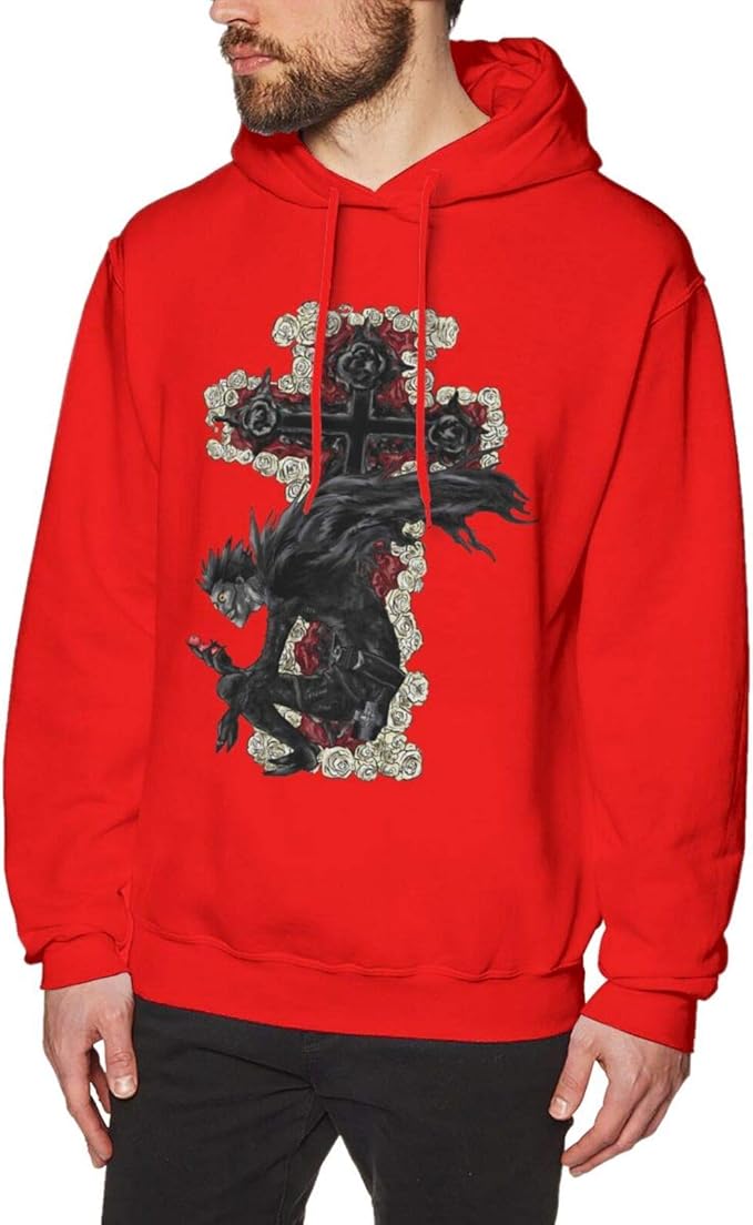 Amazon.com: Man Pullover Hoodie Death Note 3d Printed Fashion Hooded Sweater Red: Clothing
