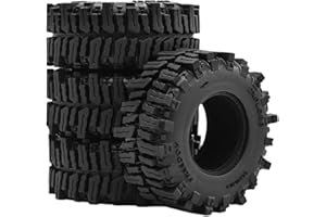 Oshhni 4X 1.3 inch Crawler Tires Accessories with Foam Insert High Performance 1/18 RC Car Tires Wheel Tyre for -18 SCX24