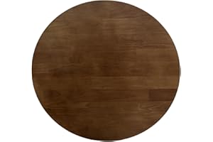 QLLY Solid Wood Table Top, Solid Board Replacement Desktop, One-Piece Wood Tabletop, Universal Countertop for Table and Workstation (Dark Walnut, 31.5"/80cm Round)