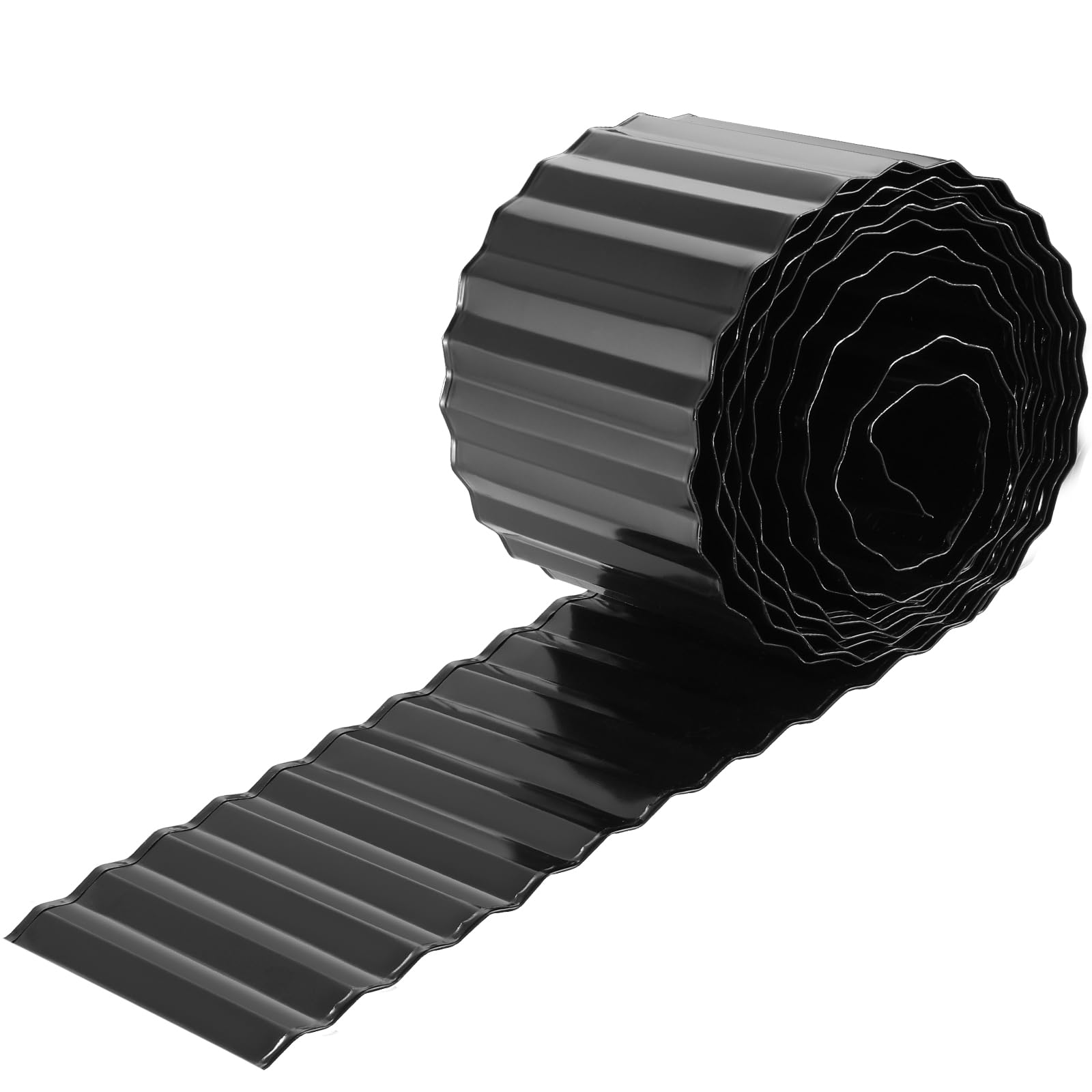 Photo 1 of Corrugated Metal Garden Edging, 6"×40Ft Durable Metal Landscape Edging, Modern Corrugated Design for DIY Flower Beds and Landscaping Borders(Black)