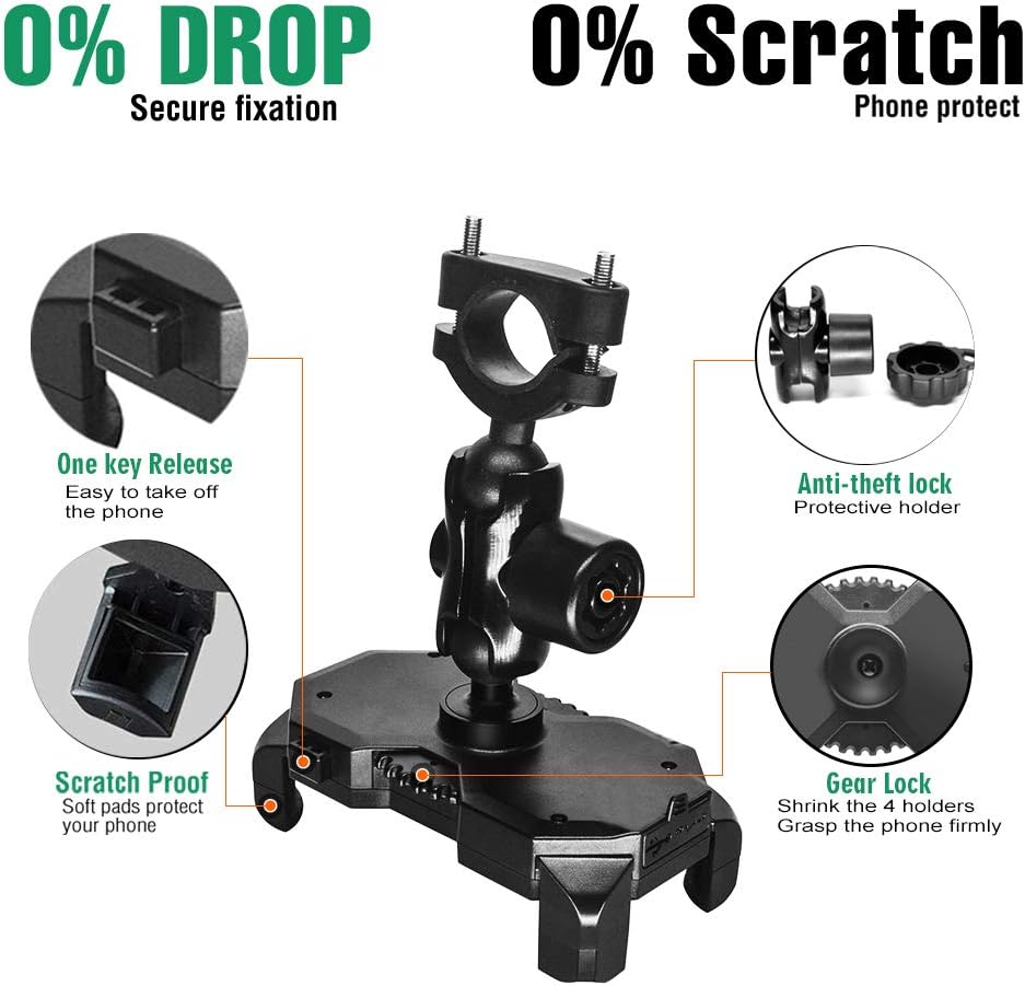 leepiya motorcycle phone mount