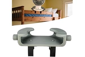 DMERHAC Bunk Bed Fan Holder,8.27 Inch Diameter Clip-On Mount for Dorm Bed and Bunk,Tool-Free College Dorm Cooling Fan Accessory (Gray)