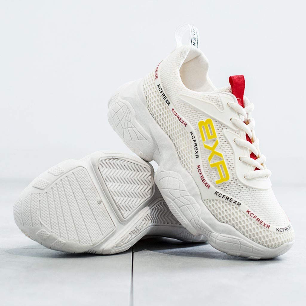 Sneaker Dicke Weiße Sohle Damen Zum Schnüren Flach Elegant Schuhe