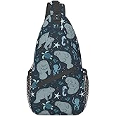 Nmbvcxz Butterflies Sling Bag Crossbody Sling Backpack for Women Men Travel Hiking Daypack Chest Shoulder Bag | Travel, Hiking, Daypack