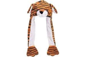 CICITOYWO Funny Plush Animal Hat Ear Moving Jumping Hats Cute Cap Unisex Gift for Kids Adults Party Halloween Christmas