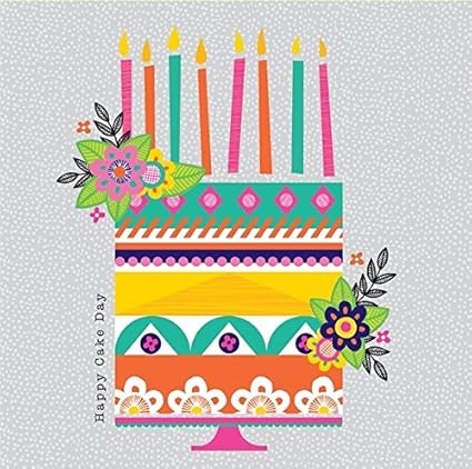 Rachel Ellen Designs Calypso Range Gateau D Anniversaire Sur Gris Amazon Fr Fournitures De Bureau