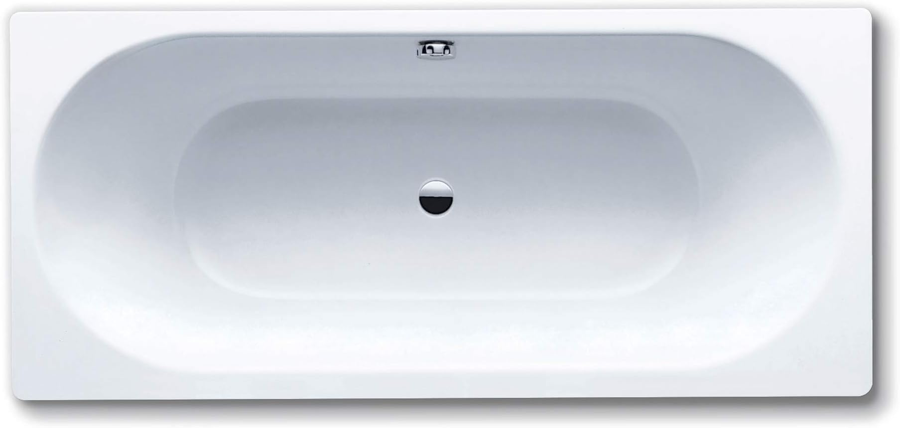 Kaldewei 133 Centro Duo 71" Drop In Porcelain Steel Soaking Tub with Center Drain and Overflow