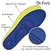 Dr. Foot's Arch Support Insoles, Help against Plantar Fasciitis, Metatarsal and Heel Pain, diabetic Anti-Sweat Foam Comfortable Insoles for Shock Absorption (M | 5~9 US Women's, Blue)