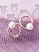 Tiny Hoop Earrings, Rose Gold Over Silver, Pearl Charm, 8mm, Endless Hoops,Nose,Cartilage,Ears,Lips. with Keeper Bag & Cloth