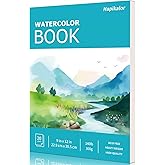Hapikalor Watercolor Paper Pad, 9"x12" Water Color Paper, 140lb/300gsm Artist Painting Drawing Paper Book, Art Supplies for A