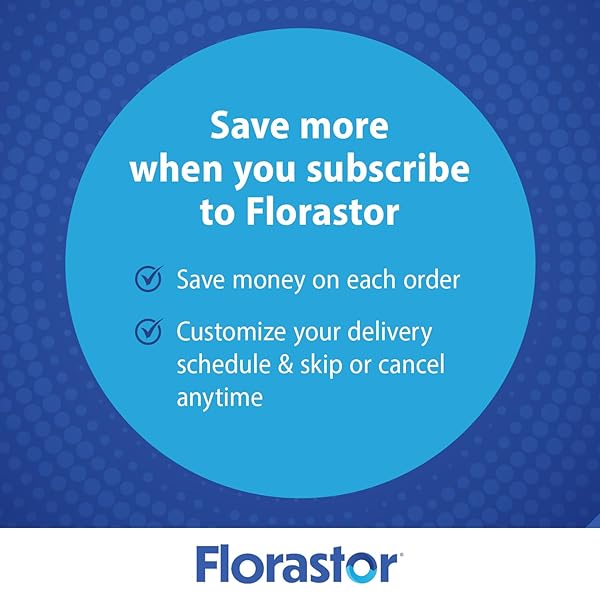 FLORASTOR PROBIOTICS FOR DIGESTIVE AND IMMUNE HEALTH, 30 CAPSULES, PROBIOTICS FOR WOMEN & MEN, HELPS FLUSH OUT BAD BACTERIA, BOOSTS THE GOOD WITH OUR UNIQUE STRAIN SACCHAROMYCES BOULARDII
