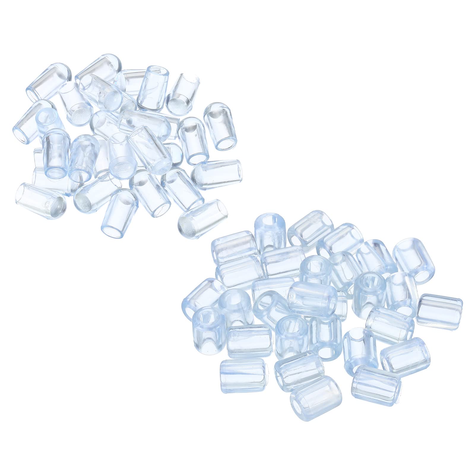 PATIKIL Kitchen Sink Rack Feet, 1Set/30Pcs Plastic Sink Protector Feet with 30Pcs 5mm ID x 10mm OD Bumpers Cover for Sink Rack Grid, Clear