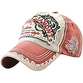 MINAKOLIFE Vintage Distressed Washed Cotton Adjustable Baseball Cap Dad Hat