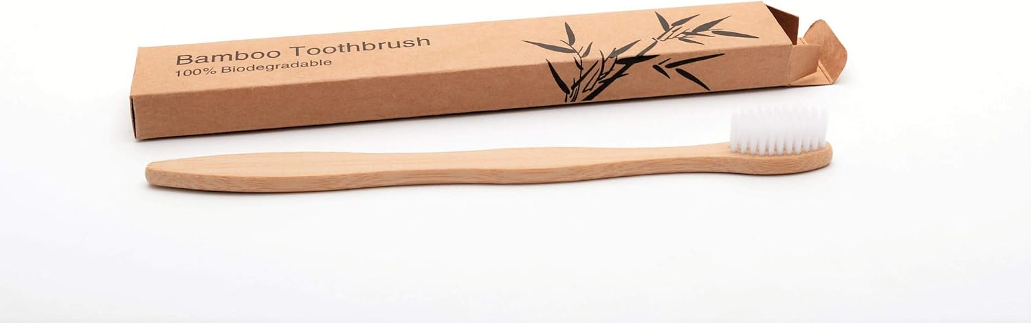 Trimz Bamboo Toothbrush - White bristles - Image 4