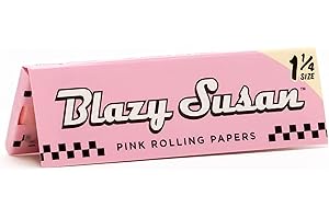 BLAZY SUSAN Standard 1-1/4" Pink Rolling Papers | 3-Pack | 50 Papers Per Book