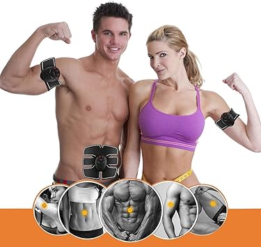 Amazon Wellcows 腹筋刺激器 ポータブル 筋肉トレーナー リズム インパルス付き 6モード 10レベル 簡単な操作 Absトナー フィットネス機器 腹部 腕 脚トレーニング腹部筋エクササイズ用 Wellcows 大型マシン