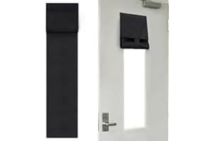 ANPHSIN Classroom Door Window Blackout Cover - Blocking 100% Views & 90% Sunlight, Black Lockdown Shade Privacy Curtain for 6'' x 32'' Window, 1 Pack