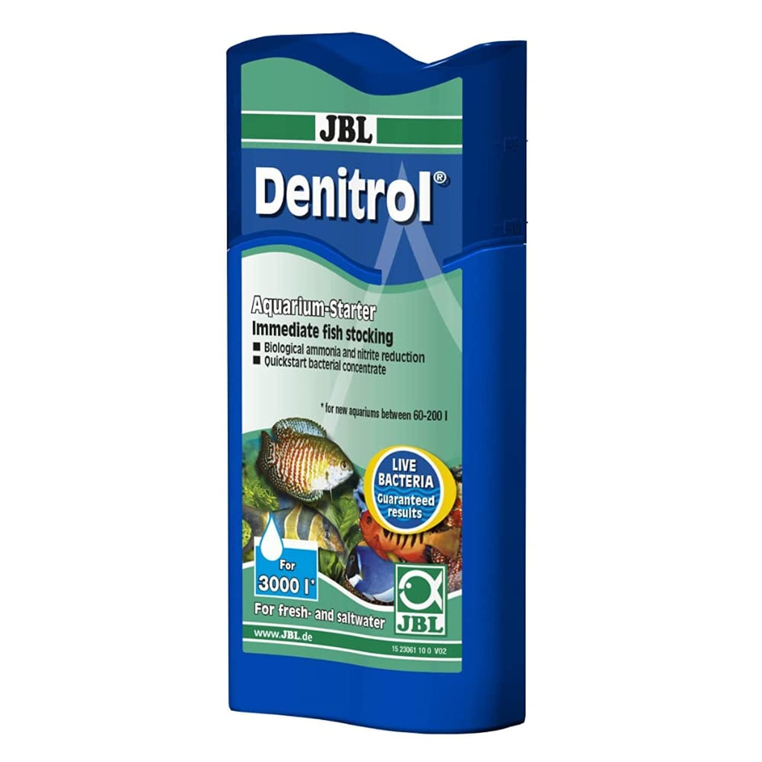 JBL Denitrol 100 ml, Bacteria starter for adding aquarium fish to freshwater and saltwater aquariums