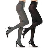 G&Y 2 Pairs Semi Opaque Tights for Women - 40D Microfiber Control Top Pantyhose