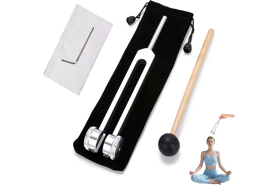 Harmonifork the 128hz Therapy Instrument, Tuning Forks for Healing, Metal Sound Vibration Tool for Relaxation, Includes Mallet, Storage Pouch