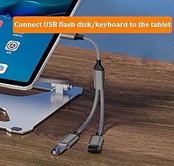 USB C Male to Dual USB Female Adapter, USB