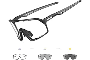 KAPVOE Photochromic Cycling Glasses Sports Sunglasses for Men Women UV400 Protection Bicycle MTB Mountain Bike Sunglasses
