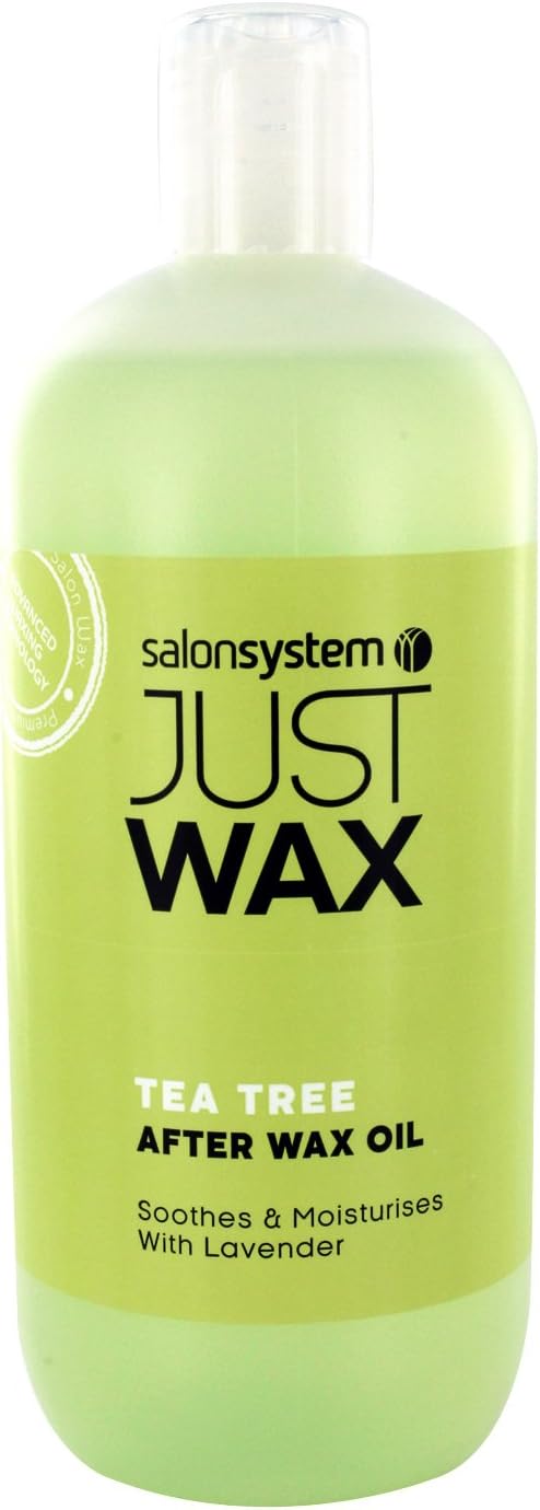 Salon System 500ml Just Wax Tea Tree After Wax Oil, Clear, 500 ml (Pack of 1) - Image 3