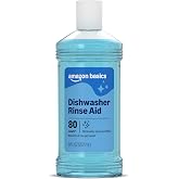 Amazon Basics Dishwasher Rinse Aid, Prevents Spots &amp; Film, Enhances Drying, 8 Fl Oz