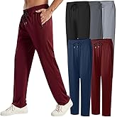 3PC or 5PC Men's Zipper Jogger Pants, Breathable & Flexible Fit, Comfortable for Sports & Casual Wear, Sweatpants for Men