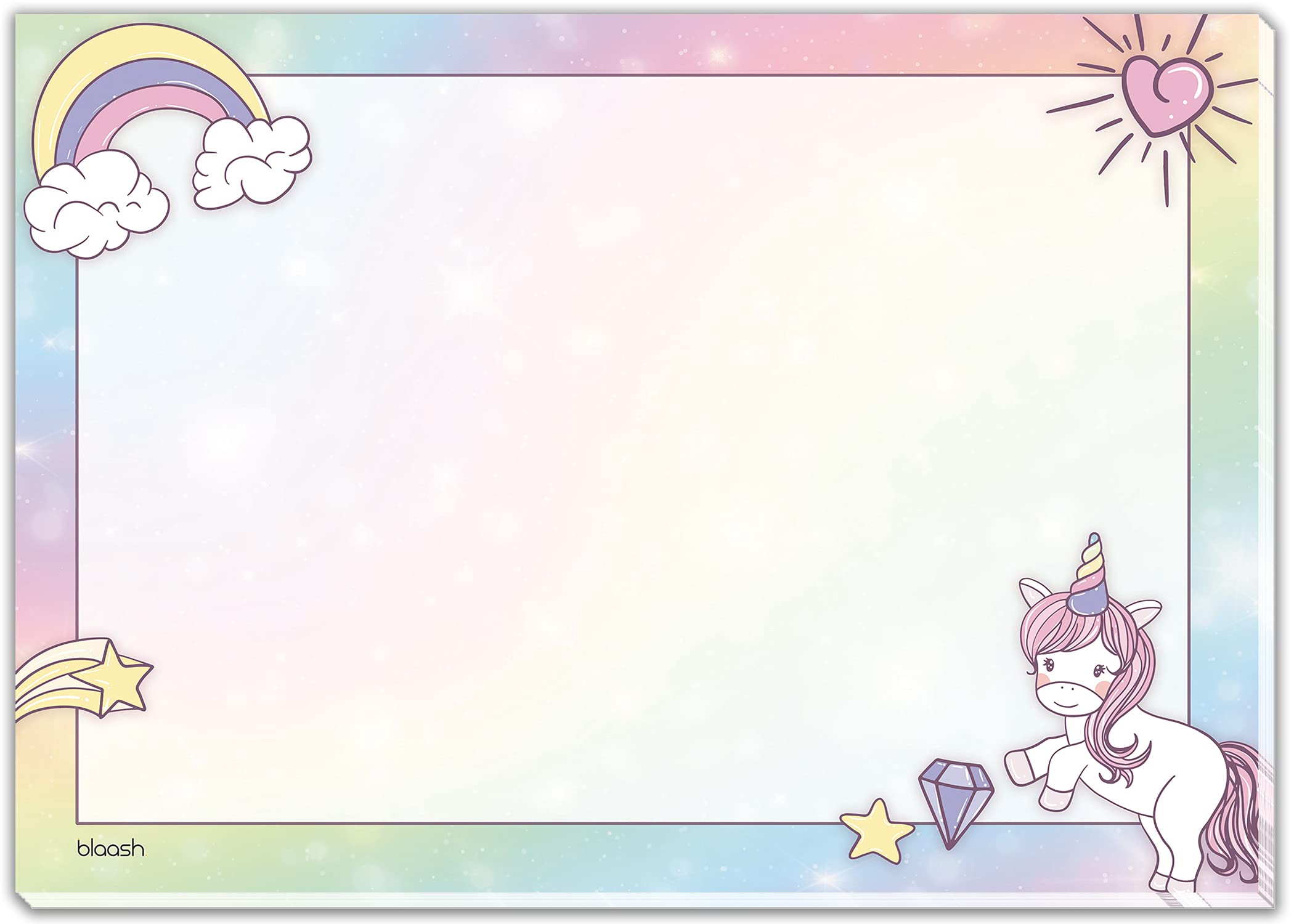 Unicorn desk pad made of paper DIN A3 for Children | 25 sheets | Writing pad & weekly planner for tasks, meetings & special things of The week | Desk pad for girls | A3