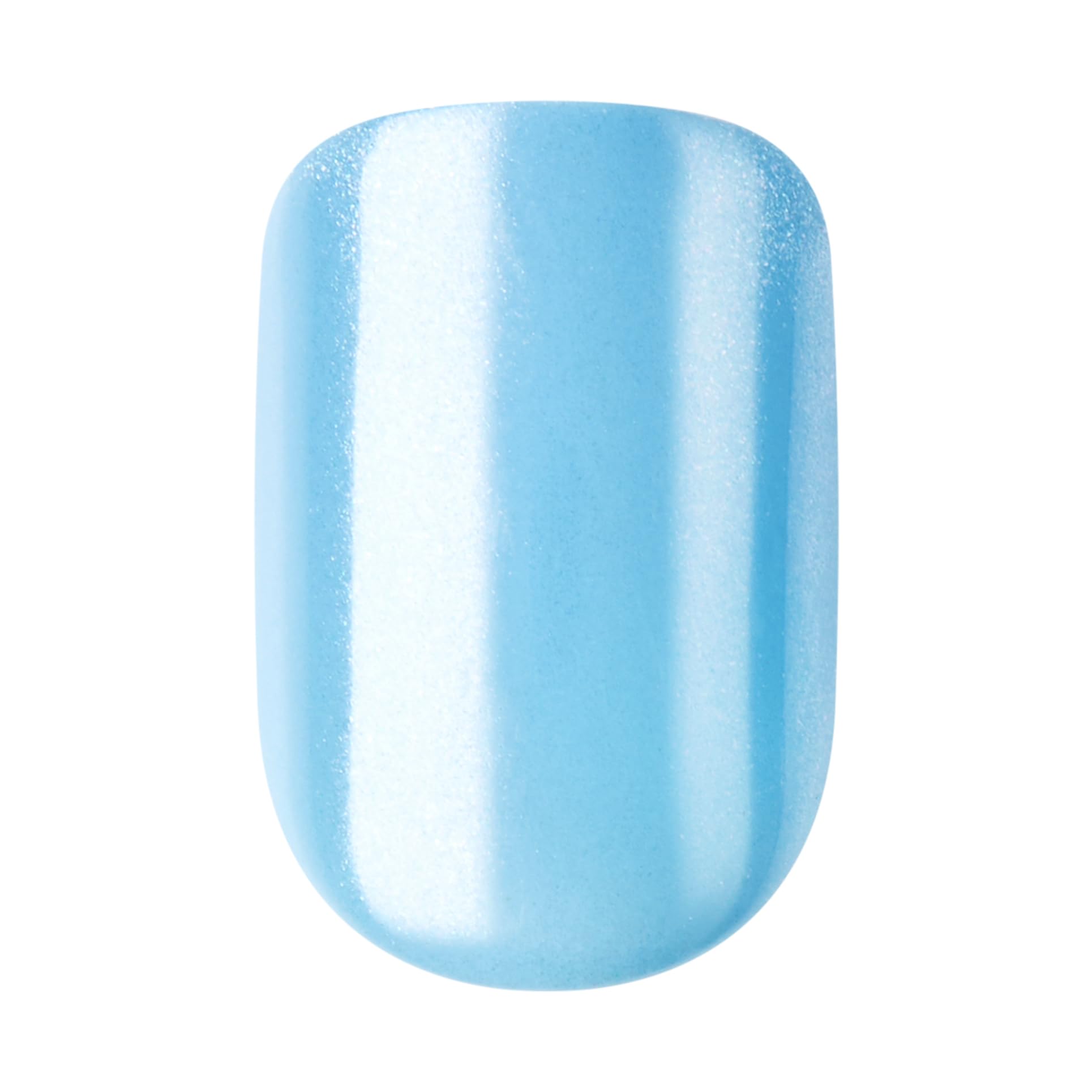 KISS imPRESS No Glue Mani Press-On Nails, Color FX, 'Meta', Medium Blue, Short Size, Squoval Shape, Includes 30 Nails, Prep Pad, Instructions Sheet, 1 Manicure Stick, 1 Mini File - Image 8