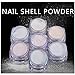 CHARMING MAY Pearl Powder Mirror Effect Rainbow Unicorn Chrome Metallic Manicure Pigment Nail Art Mermaid Powder (7 Pack Pearl Powder)